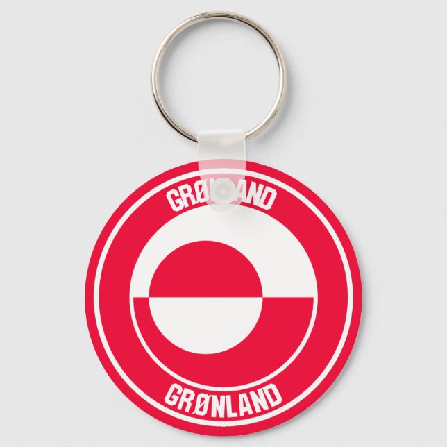 Llavero Groenlandia Round Emblem (Anverso)