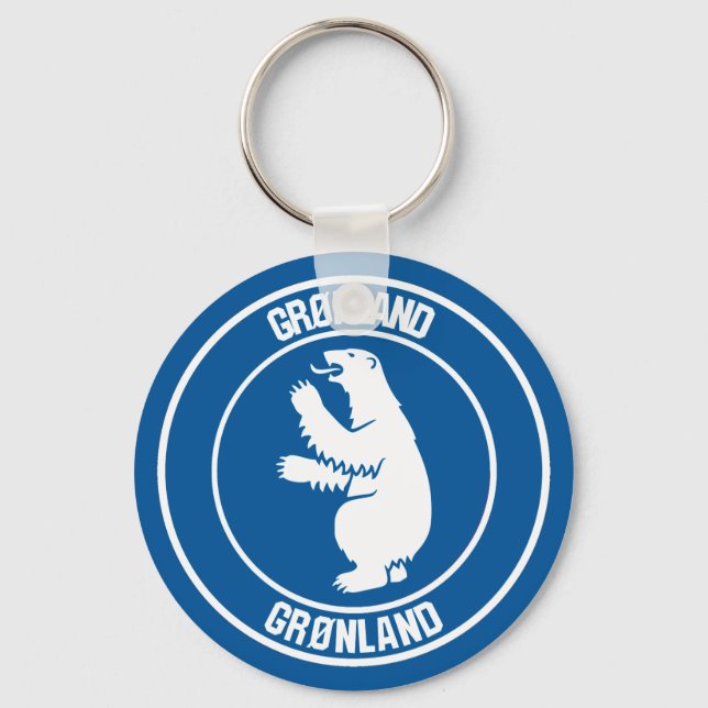 Llavero Groenlandia Round Emblem (Anverso)