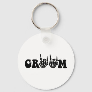 Llavero Groom Bride Skeleton Bach Boda Gótico Halloween