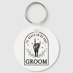 Llavero Groom Bride Skeleton Participación Gótica en Hallo