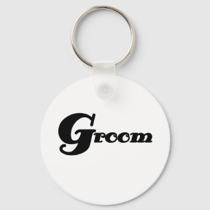 Llavero Groom de texto negro