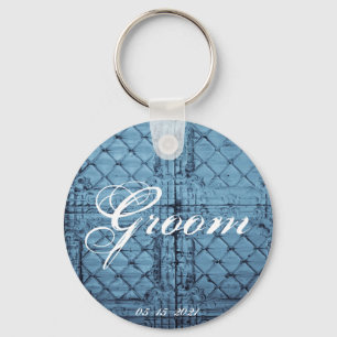 Llavero Groom Key Chain Rustic Tin Panel Techo Rústico Paí