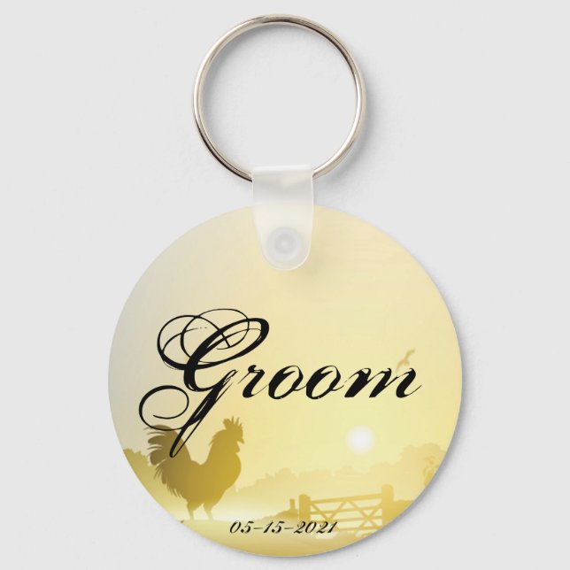 Llavero Groom Key Chain Sunny Morning Farm Country Rustic (Anverso)