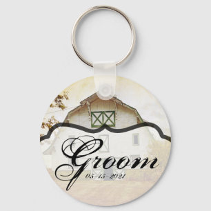 Llavero Groom Key Chain Sunset Barn Country Russt Field H