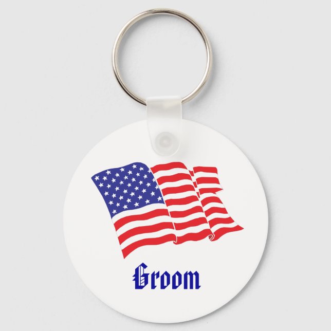 Llavero Groom Patriotic Boda (Anverso)