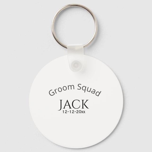 Llavero Groom squad name date year bold letter bachelorett (Anverso)