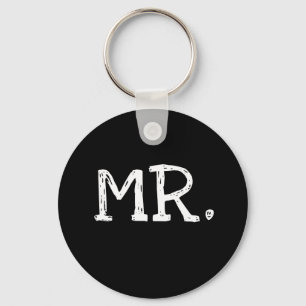 Llavero Groom White Text Sr.