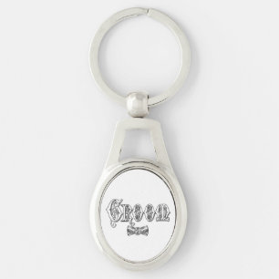 Llavero Groom with Bow Tie White and Black Type