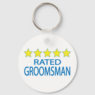 Llavero Groomsman de cinco estrellas