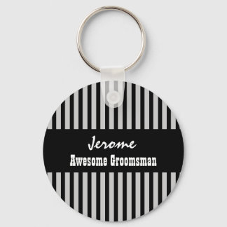 Llavero GROOMSMAN Nombre personalizado HUELLAS de plata ne