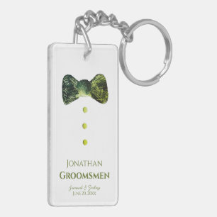 Llavero Groomsmen Funny Emerald Green boda de los lazos