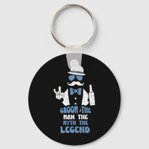 Llavero Groomsmen Groom. El Hombre. El Mito. La leyenda. -