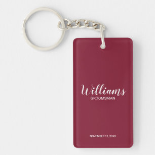 Llavero Groomsmen personalizado de escritura moderna