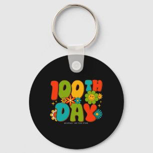 Llavero Groovy 100 Días De Enseñanza De Estudiantes Niños 