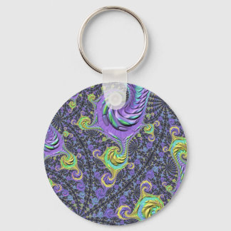 Llavero Groovy Boho Hippie Funky Abstracto Fractal Colorid