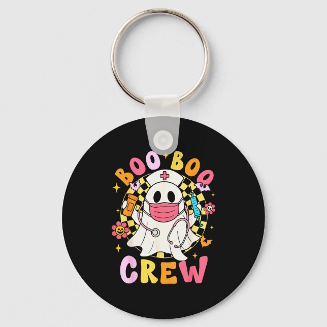 Llavero Groovy Boo Boo Crew Nurse Funny Ghost Women Hallow (Anverso)