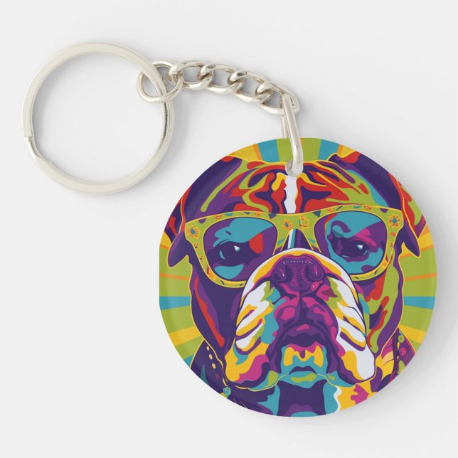 Llavero Groovy Bulldog Keychain (Frente)