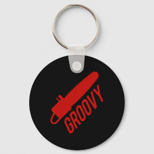 Llavero Groovy Chainsaw Para Halloween Gráfico Tee