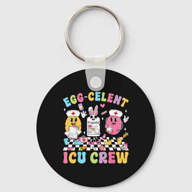 Llavero Groovy Easter Day Egg-celent Icu Equipo de conejit (Anverso)
