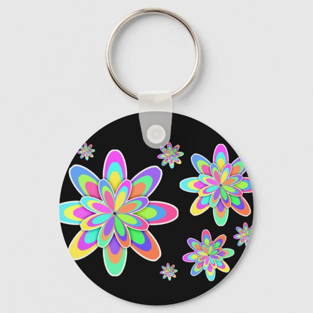 Llavero Groovy Flowers (Anverso)