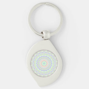 Llavero Groovy Funky Boho Hippie Arcoíris Abstracto Mandal