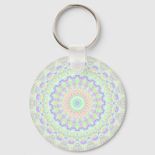 Llavero Groovy Funky Boho Hippie Arcoíris Mandala Abstract