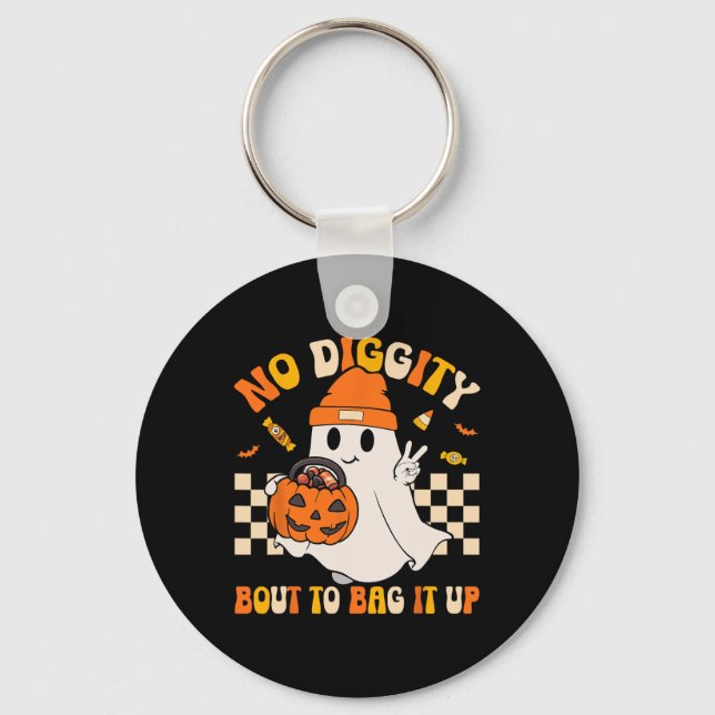 Llavero Groovy Halloween Fantasma Boo No hay ninguna locur (Anverso)