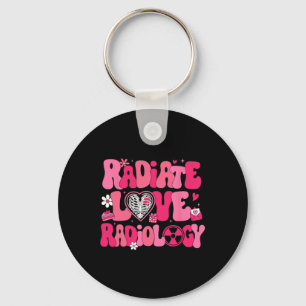 Llavero Groovy Irradia Amor Radiología Técnico de Rayos X 