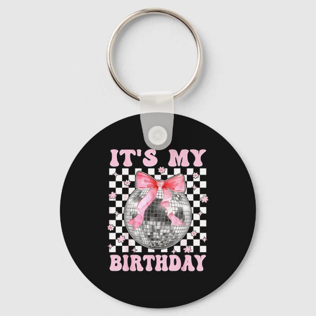 Llavero Groovy It's My Birthday Teens Girls Disco Ball Coq (Anverso)