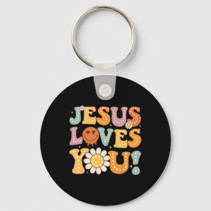 Llavero Groovy Jesús Te Ama Niños Mujeres Fe Religiosa