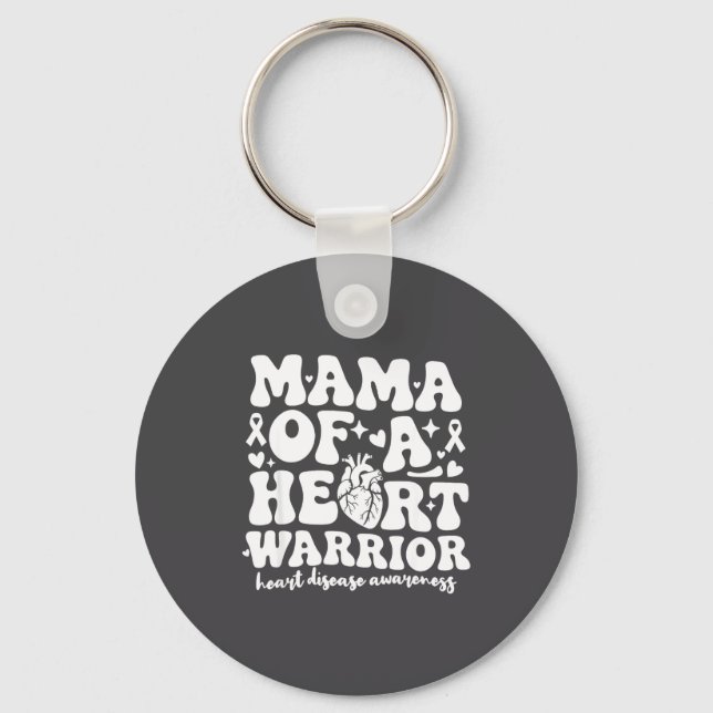 Llavero Groovy Mama Of A Heart Warrior Chd Awareness Heart (Anverso)
