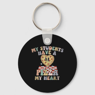 Llavero Groovy Mis Estudiantes Tienen Pizza De Mi Profesor