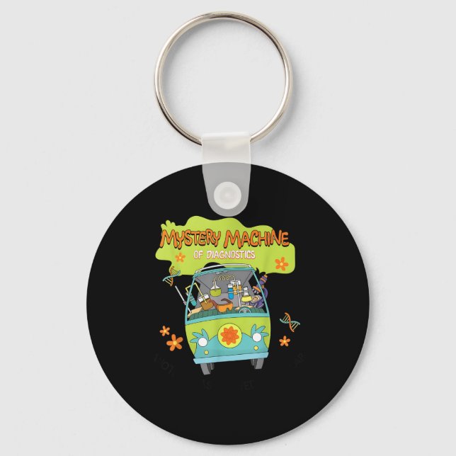 Llavero Groovy Mystery Machine Of Diagnostics Lab Tech Lab (Anverso)