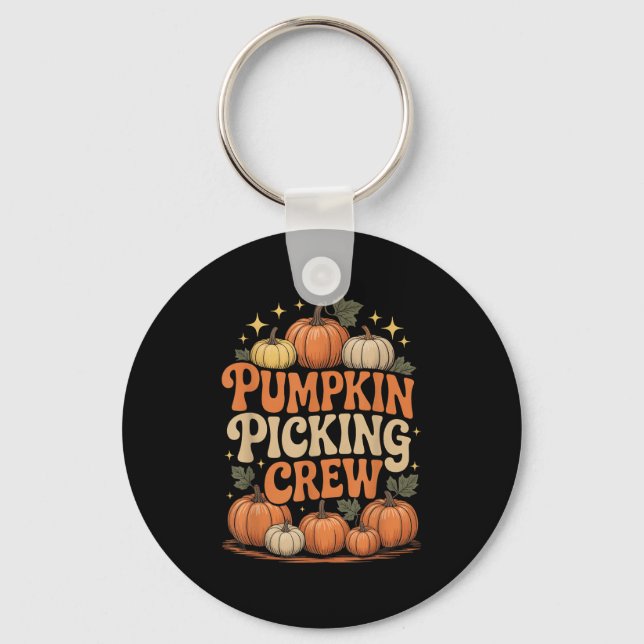 Llavero Groovy Pumpkin Cking Crew Matching Family Autumn F (Anverso)