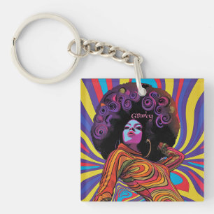 Llavero Groovy Retro Keychain
