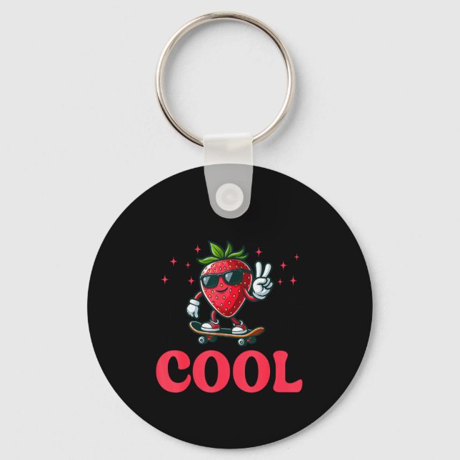 Llavero Groovy So Berry Cool Fruit Lover Strawberry Season (Anverso)