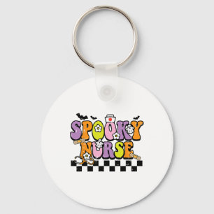 Llavero Groovy Spooky Nurse Retro Halloween Enfermera Caer