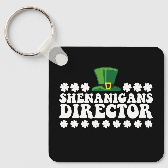 Llavero Groovy St Patrick's Day Irish, director de Shenani (Anverso)