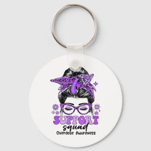 Llavero Groovy Support Squad Messy Bun Mujeres Sobredosis
