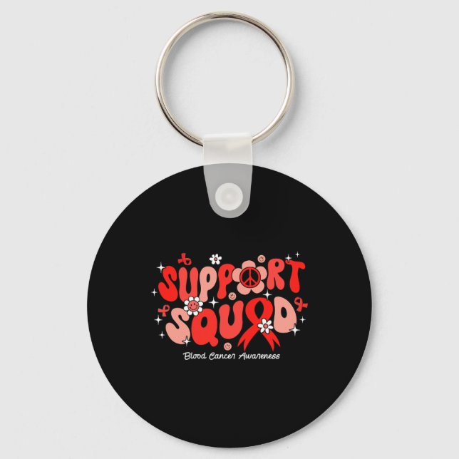 Llavero Groovy Support Squad Red Ribbon Conciencia del Cán (Anverso)