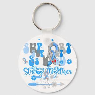 Llavero Groovy Support Squad Ribbon T1D Diabetes Sensibili