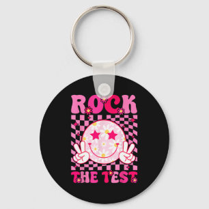 Llavero Groovy Test Day Rock the Test Smile Hippie Pink Gi