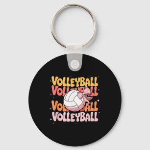 Llavero Groovy Voleibol Coquette Bow Volleyball Lover Vo