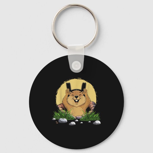 Llavero Groundhog Shadow Cute Puppet Funny Groundhog Day  (Anverso)