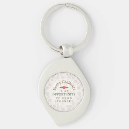 Llavero "Grow Stronger" Affirmation Metal Keychain