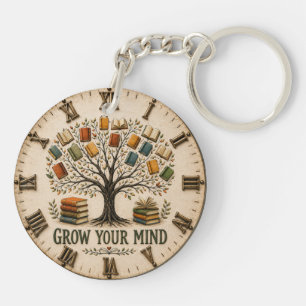 Llavero Grow Your Mind Book Reading Teacher Gift