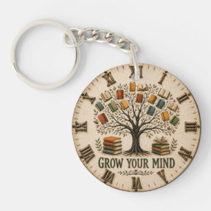 Llavero Grow Your Mind Book Reading Teacher Gift