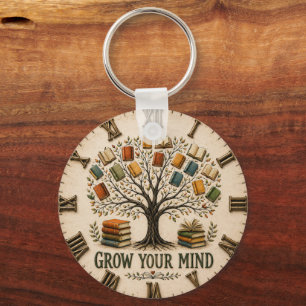 Llavero Grow Your Mind Book Reading Teacher Gift