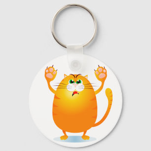 Llavero ¡Grr! Funny personalizado cat, keychain