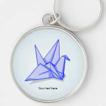 Grúa de papel azul